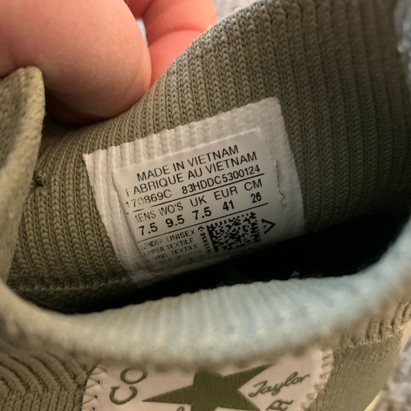 Men’s converse chuck taylor all stars knit high tops renew never worn - Picture 4 of 5